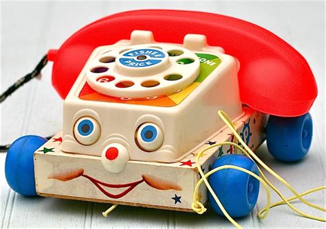Vintage Fisher Price Chatter Telephone 747 Wood Base 1961 Etsy