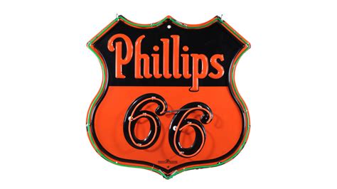 Phillips 66 Shield Neon Sign Sspn 48x48x5 At The Road Art Collection