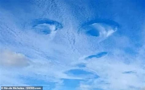 Its An Eye Cloud Perfect Face Appears In The Sky Above Hampshire