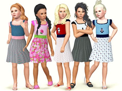 The Sims Resource Child Summer Dress With Applique