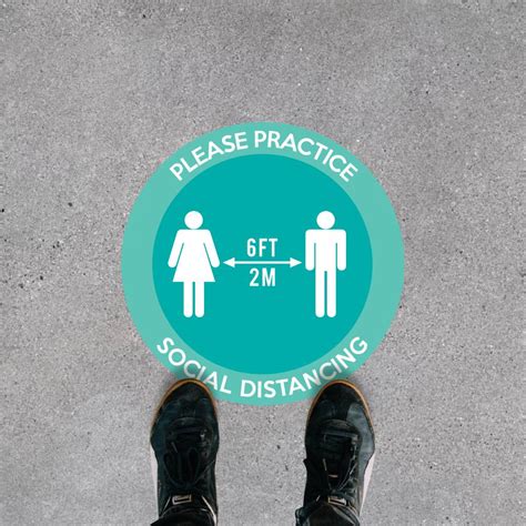 Customize This Social Distancing Floor Sticker To Match Your Brand