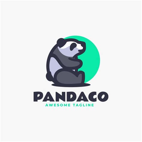 Premium Vector Vector Logo Illustration Panda Simple Mascot Style
