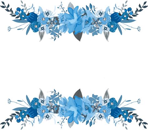 This page border belongs to these categories: blue flower border png - #flowers #floral #bouquet #flower ...