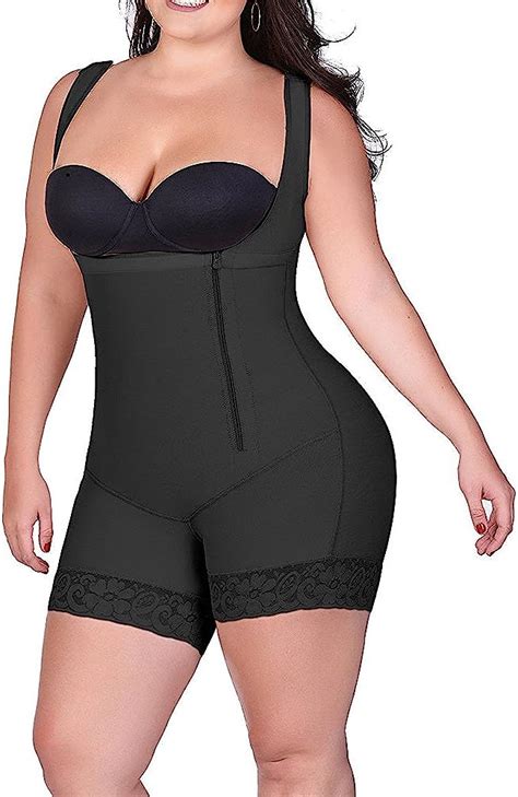 Missmao Damen Shapewear Nahtlose Offene Büste Shaping Bauch Weg Bodyformer Mieder Mit Bodysuit