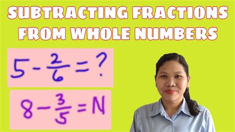 How To Subtract Fractions From Whole Numbers Youtube