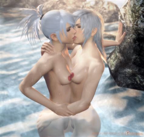 Rule 34 2girls 3d Areolae Breasts Closed Eyes Duo Female