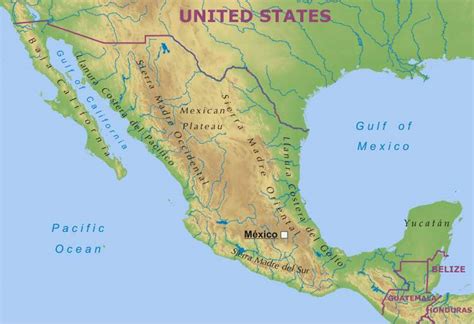 Rivers In Mexico Map
