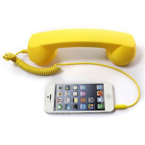 Retro Pop 35mm Mic Cell Phone Handset For Kinds Mobile