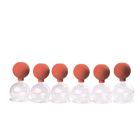 Glass Cupping Set W Suction Bulb 70 Mmset Of 6 Pcs 1018092 06schr70 70 Mm Cupping