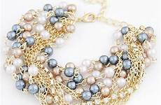 bracelet pearls multilayer jewelry rhinestone bijoux imitation crystal fine simple fashion women