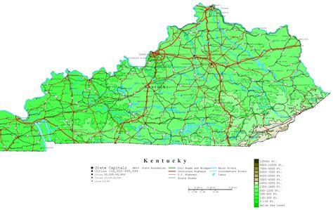 Map Usa Kentucky