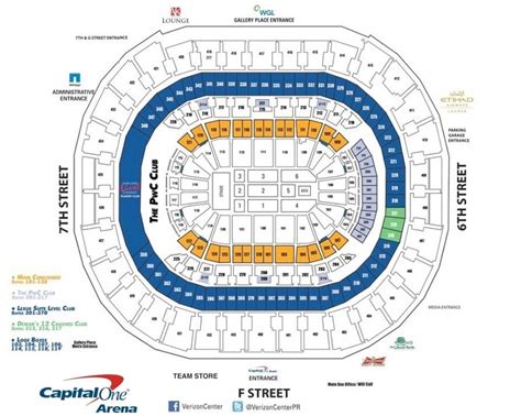 Capital One Arena Seating Chart Wizards