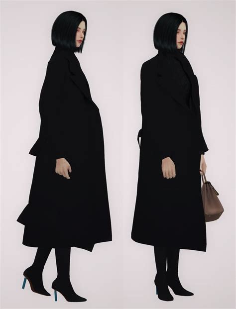 Long Coat Sims 4 Dresses Sims 4 Mods Clothes Sims 4 Clothing