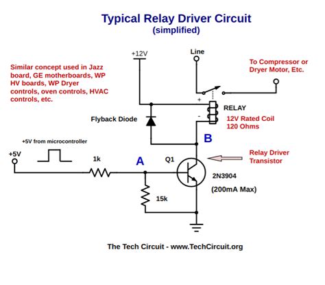 Relay Driver Circuit Part 1 The Tech Circuit