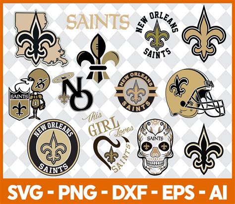 New Orleans Saints Svg Football Team Logo Svg Football Svg Ncaa Svg
