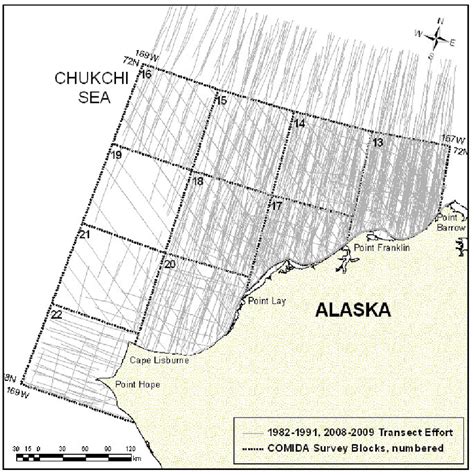 Chukchi Sea Study Area Survey Blocks And Aerial Survey Effort In
