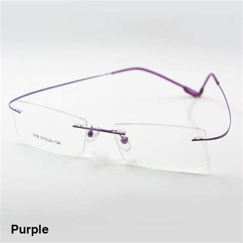 reven jate flexible titanium alloy rimless eyeglasses frame for glasses eyewear for women and