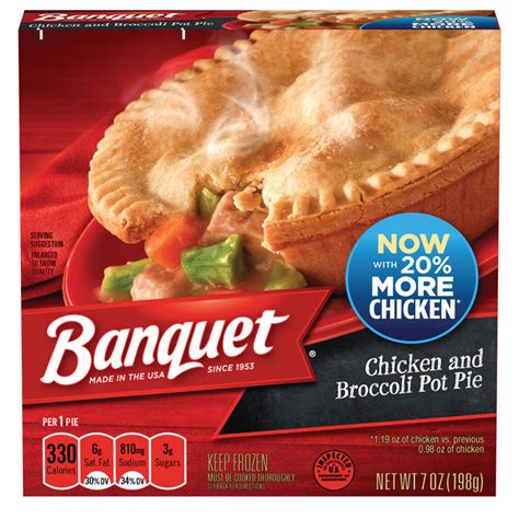 99 likes · 1 talking about this. BANQUET Chicken Broccoli Pot Pie | Conagra Foodservice