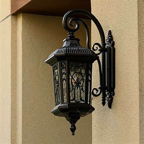 Black Wall Sconce Hotel Outdoor Wall Lights Garden Wall Lamp Large Wall