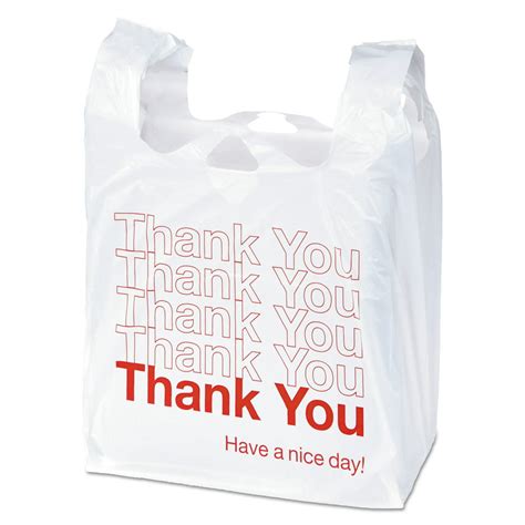 Universal Plastic Thank You Shopping Bag 115 X 315 X 22 055 Mil