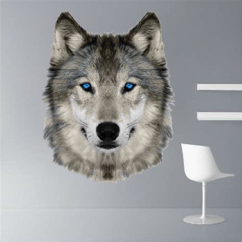 Wolf Head Wall Mural Decal Animal Wall Decal Murals Primedecals