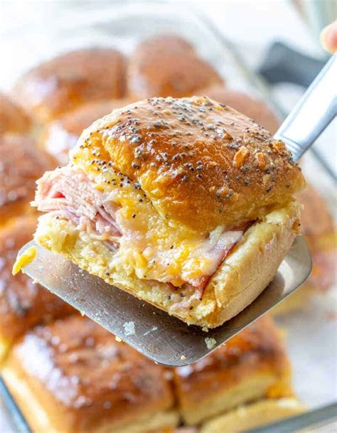 Little ham & cheese sliders. Ham and Cheese Sliders - Tornadough Alli