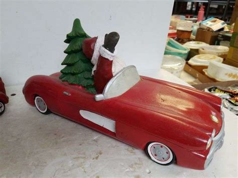 Santa Claus In Red Convertible Christmas Truck Trice Auctions