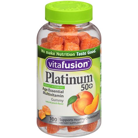 Vitafusion Platinum Age Essential Multivitamin 50 Gummy Vitamins