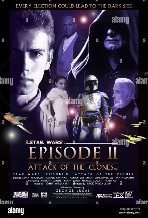 Star Wars Episode Ii Attack Of The Clones Movie Poster 02 Stock Photo
