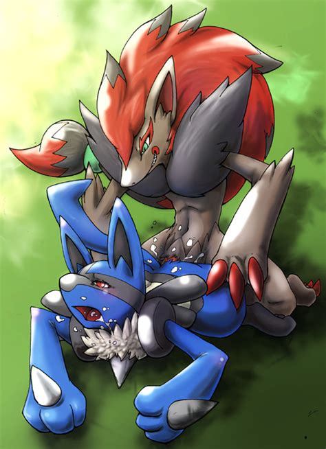 Rule 34 Claws Color Cum Feral Fur Green Eyes Insertion Interspecies Lucario Male Male Only