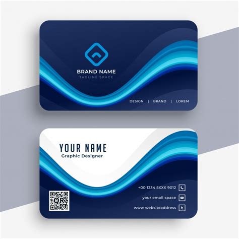 Free Vector Abstract Modern Blue Business Card Template