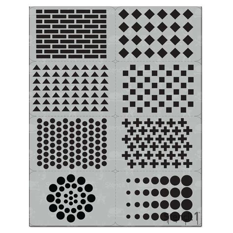 Stencil1 Patterns Stencil 8 Pack S18p13 The Home Depot