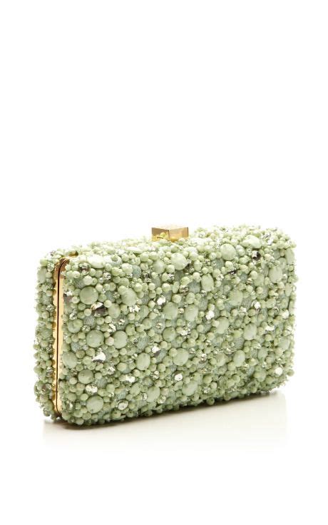 Mint Small Embroidery Clutch Green Clutch Bags Beaded Purses