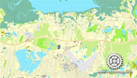 Barnstable Massachusetts Us Vector Map V2 Adobe Illustrator