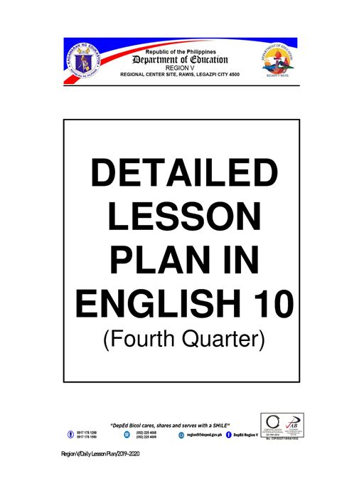 Jhs Dlp Detailed Lesson Plan In English Detailed Lesson Plan In Hot