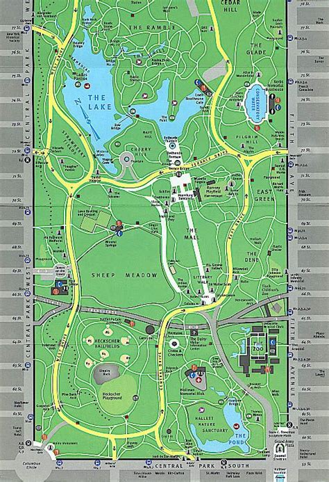 VISITOR S MAP TO CENTRAL PARK Mapa De Manhattan Turismo Mapas