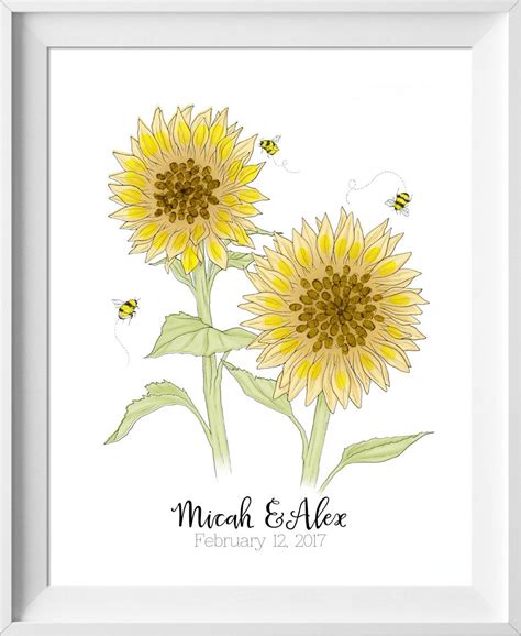 ❤️️ see more trends & collections ⤵ weddingdressesguide.com. Sunflower Wedding or Baby Shower Guestbook. Beautiful ...