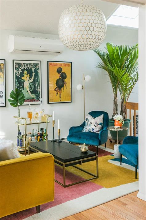 Vibrant Mid Century Glam Living Room Refresh The Reveal Artofit