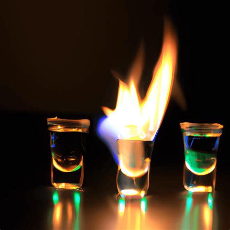 Shot Glasses With Flame · Creative Fabrica