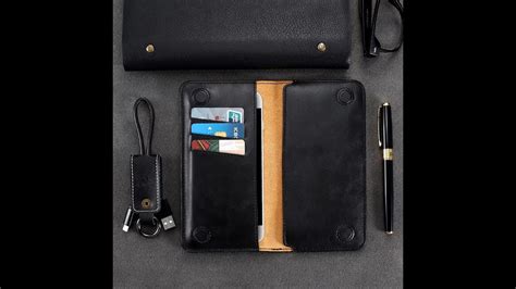 Floveme Genuine Leather Wallet Phone Cases Card Compatible With All