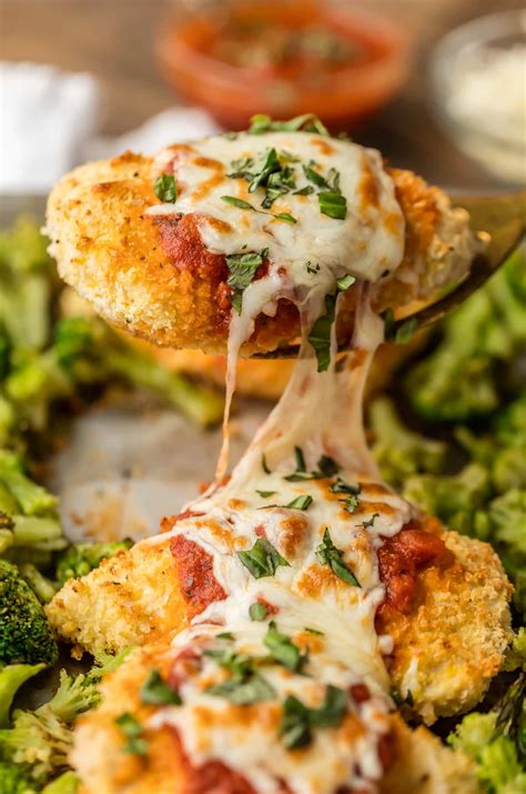 The calorie content is also lower than fried food, which helps you manage your weight and improves your health. Baked Chicken Parmesan Recipe - Easy Chicken Parmesan ...