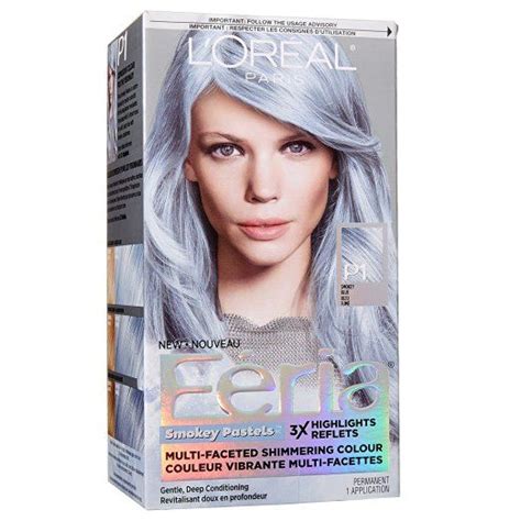 L'Oreal Paris Hair Color Feria Pastels Dye, Smokey Blue P1 ...