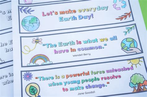 Free Earth Day Printable Bookmarks Reading Resources Earth Day