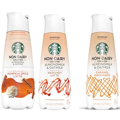 Starbucks Non Dairy Coffee Creamers Almond Milk And Oatmilk Choose