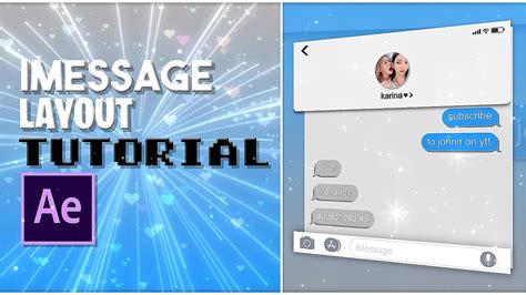 Imessage Layout After Effects Tutorial Youtube