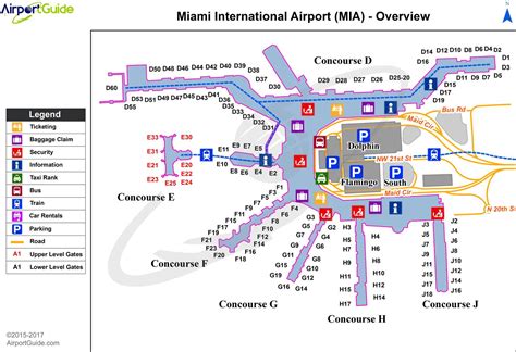 Mia Airport Map Map Miami Airport Florida Usa