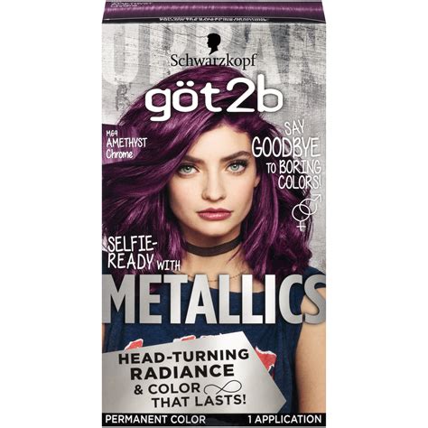 Schwarzkopf Got2b Metallics Permanent Hair Color M69 Amethyst Chrome