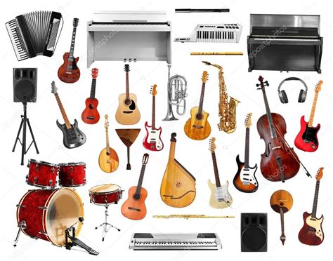 Diseño de pósters del festival de rock. Collage de instrumentos musicales: fotografía de stock © belchonock #106676980 | Depositphotos