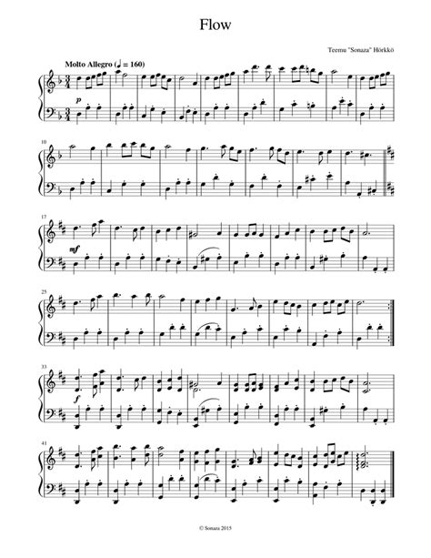 Flow Sheet Music For Piano Solo