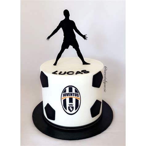 Soccer Themed Birthday Cake Starring Ronaldo And Juventus Made By